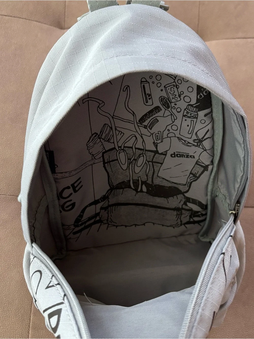 Like new Italian small grey backpack